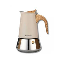 ESPRESSOKOCHER Creme 13.2/10.3/16.4 cm KB7994 - Creme, Metall (10.3/16.4/13.2cm) - Klausberg 