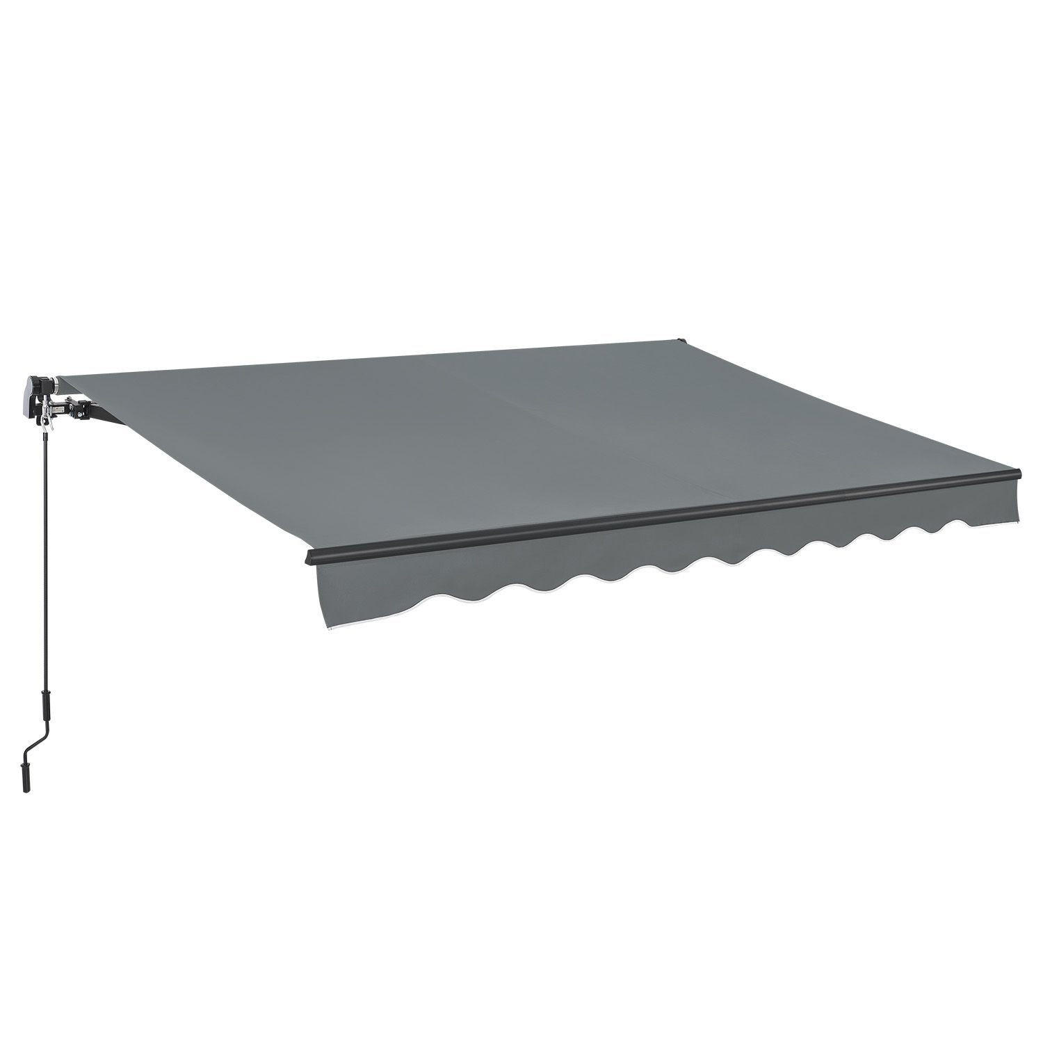 GELENKARMMARKISE grau 250x200 cm - Grau, Textil (250/250/200cm) - Juskys