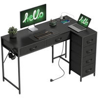 BÜROTISCH Schwarz 1 Stück - Schwarz, Holzwerkstoff (48/126/80cm) - GiPP