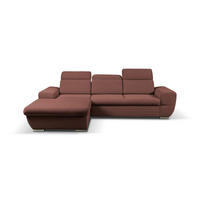 ECKSOFA - FRENSO - Links, Rot (Ronda 69) - Rot, Holzwerkstoff (281/183cm) - Möblo