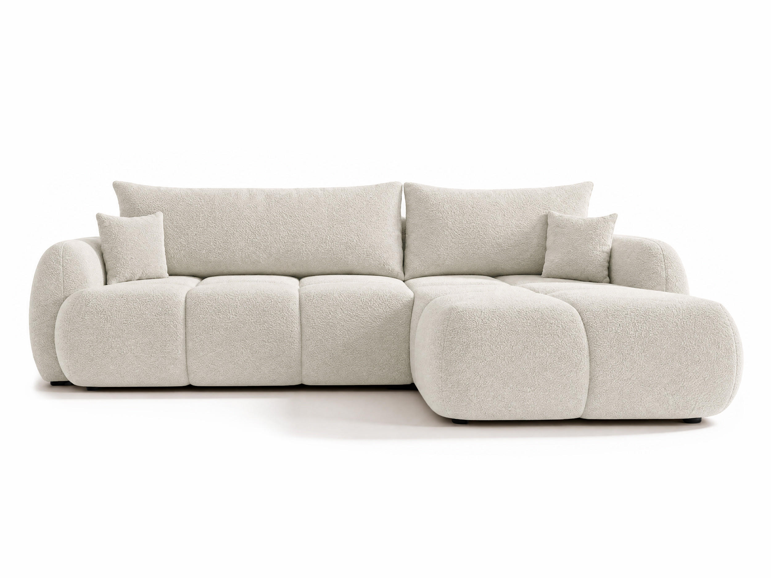 ECKSOFA Loria, Seite: Rechts - Schwarz/Weiß, Holz/Kunststoff (183/273cm) - Sofnet
