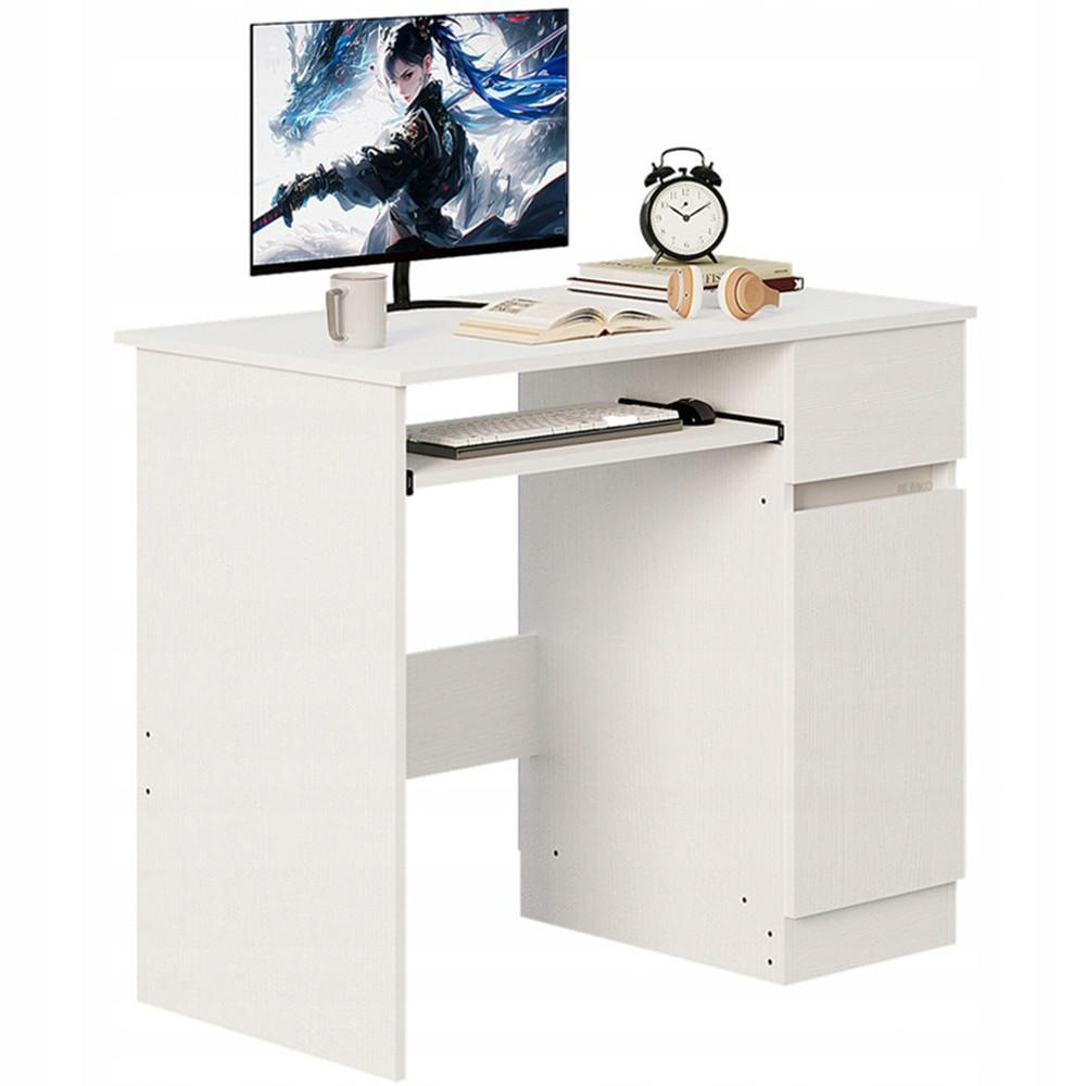 SCHREIBTISCH, weiß 90/50/75cm - Weiß, Holzwerkstoff (50/90/75cm)