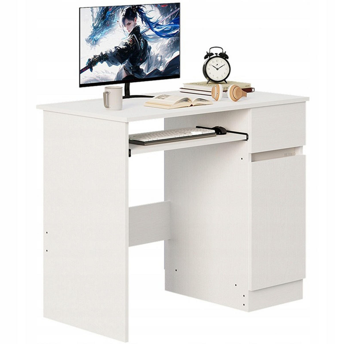 SCHREIBTISCH, weiß 90/50/75cm - Weiß, Holzwerkstoff (50/90/75cm)