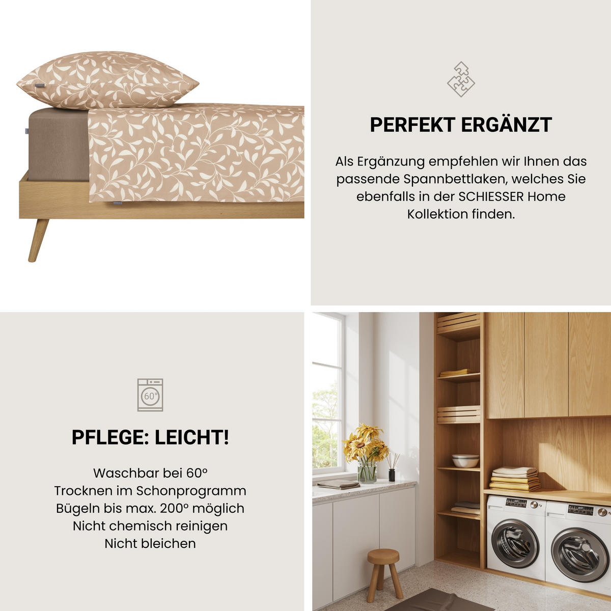 SPANNBETTLAKEN Jessi - Edeljersey - 180 x 200 cm - Braun - Braun, Textil (180/200cm) - SCHIESSER