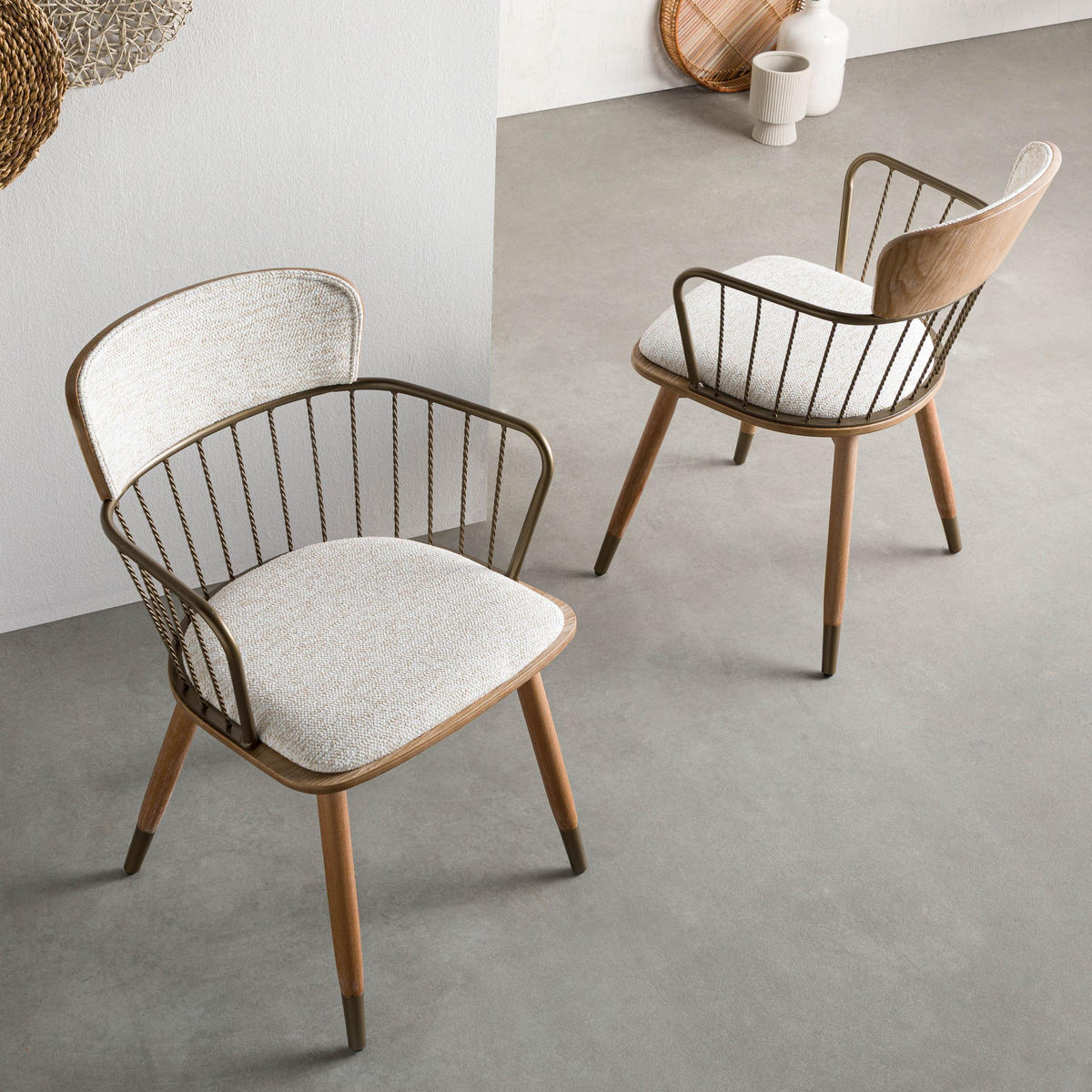 STUHL Massivholz 55 x 55 x 79 cm beige POLSTERSTÜHLE #01 - Beige, Kunststoff (55/79/55cm) - Massivmoebel24