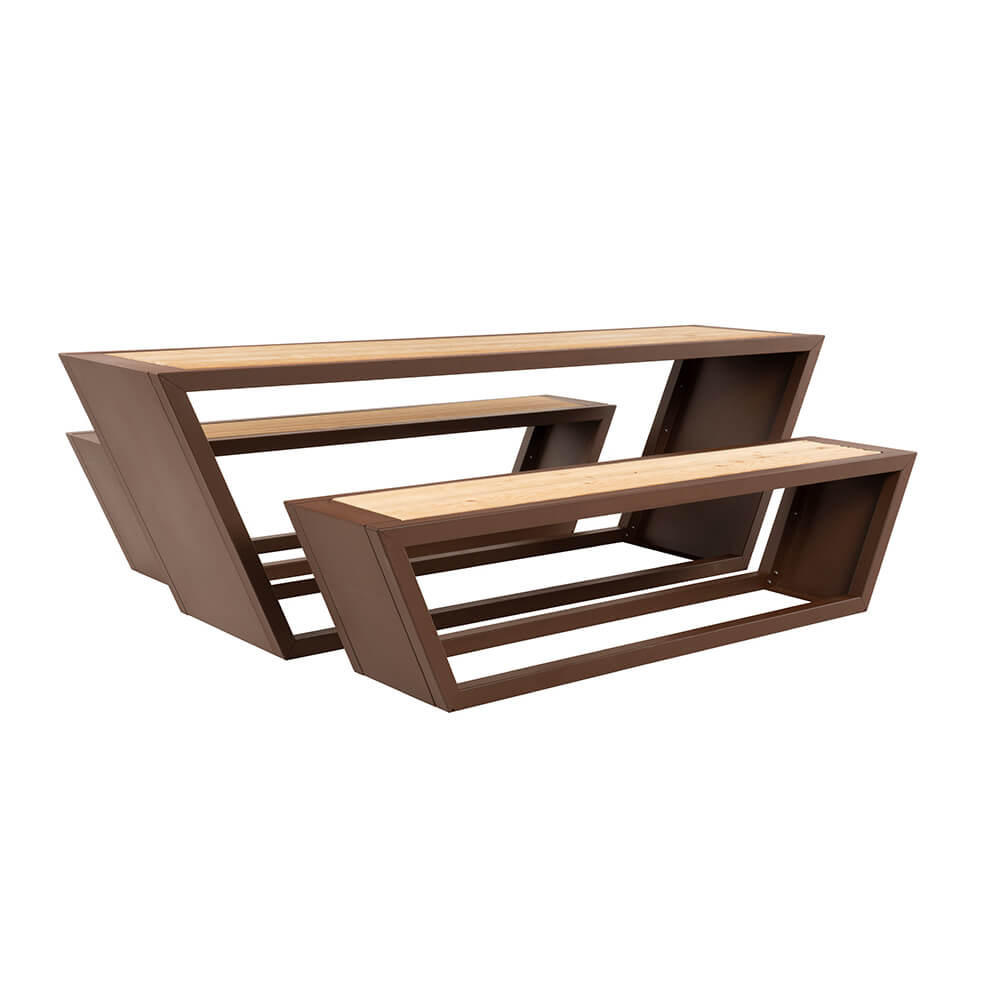 TISCHGARNITUR KOBON - Braun, Holz/Metall (1/1/1cm) - Home Deluxe