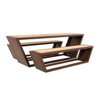 TISCHGARNITUR KOBON - Braun, Holz/Metall (1/1/1cm) - Home Deluxe
