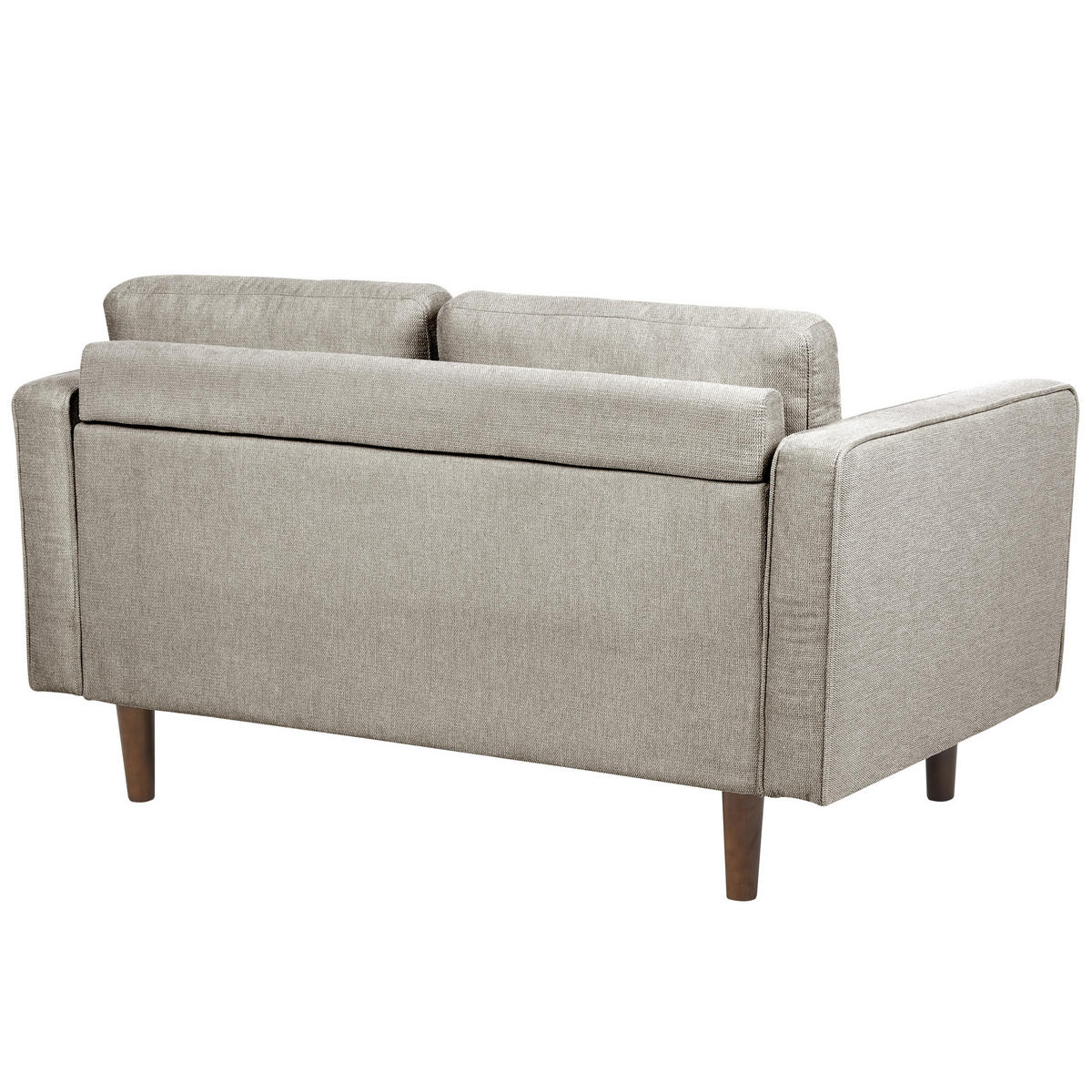 2-SITZER-SOFA taupe Nurmo - Dunkelbraun/Braun, Textil (140/78/74cm) - Beliani