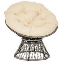 PAPASANSESSEL DE-06699 drehbar, 360° Beige - Beige, Kunststoff/Metall (97/90/87cm) - ComfortXL