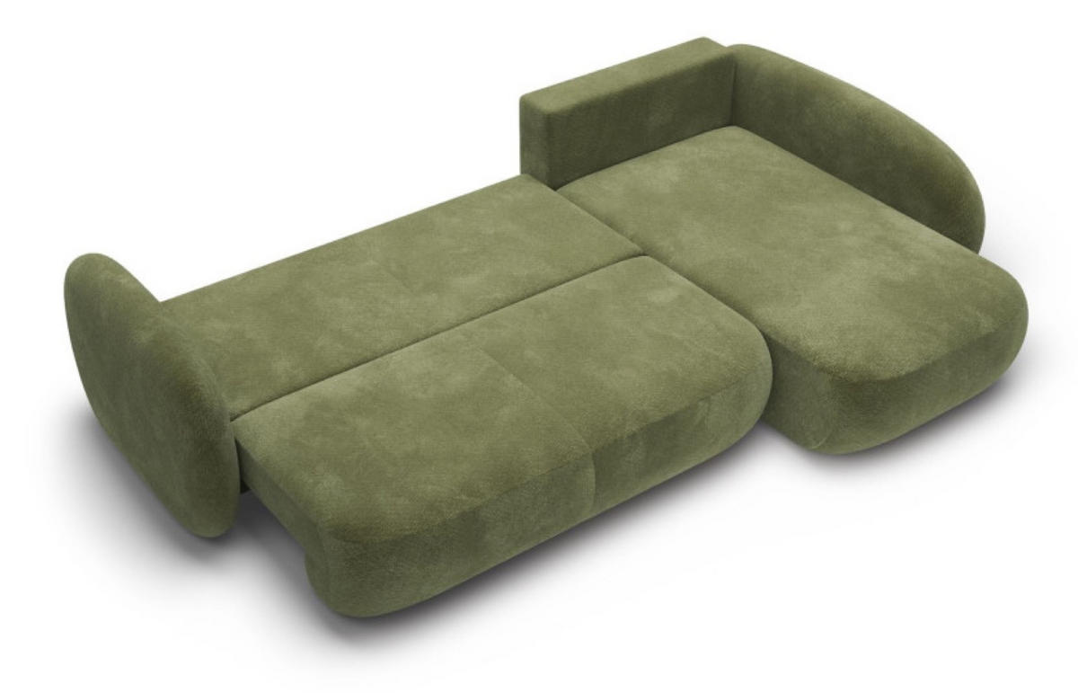 ECKSOFA Grün OLIVIO II Ausziehbar Rechts - Grün, Textil (190/289cm) - Sepro Meble
