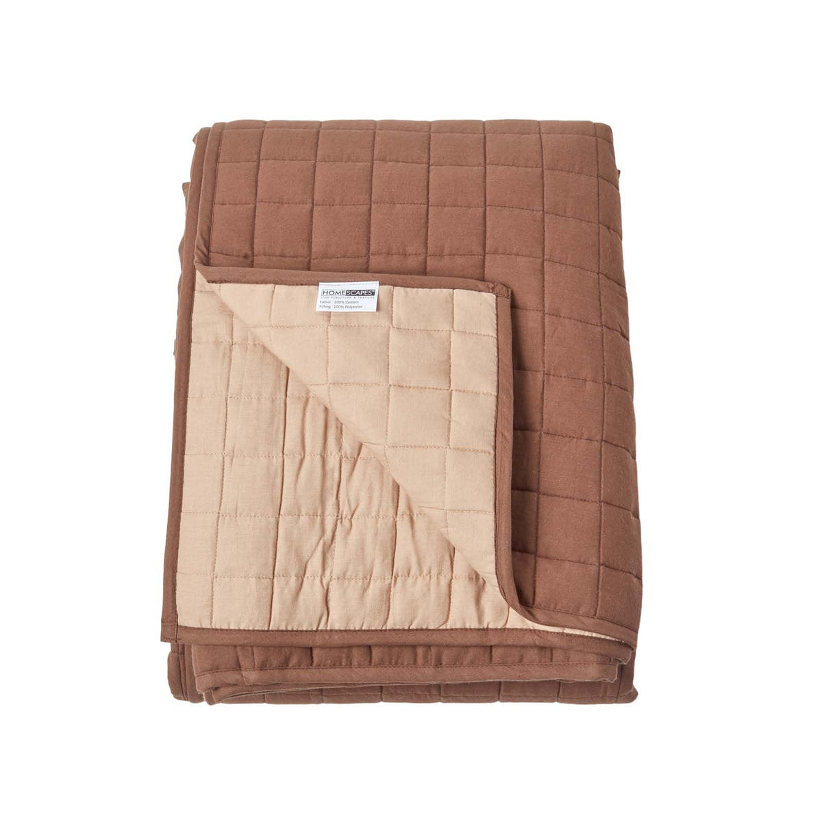 TAGESDECKE gesteppt mit Wende-Design, 230/250 cm - Braun, Textil (230/250cm) - Homescapes