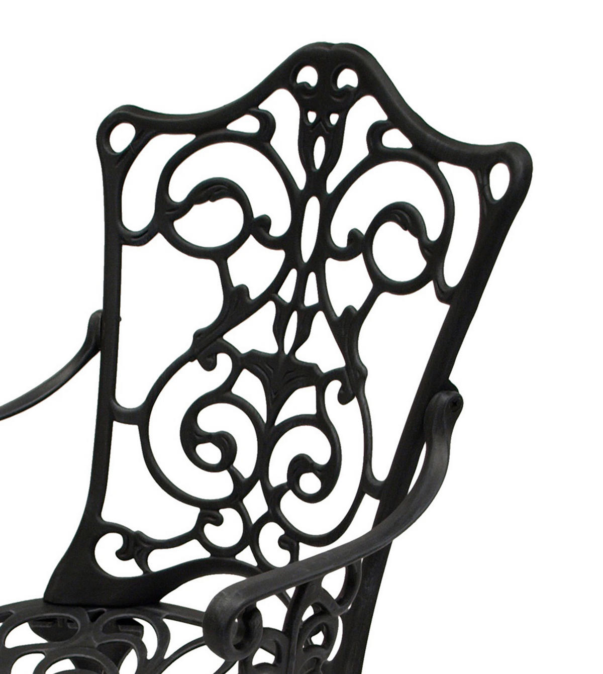 BISTROSTUHL Boulder - Jugendstil - Aluguss antik grau - Grau, Metall (58/90/53cm) - TPFGarden