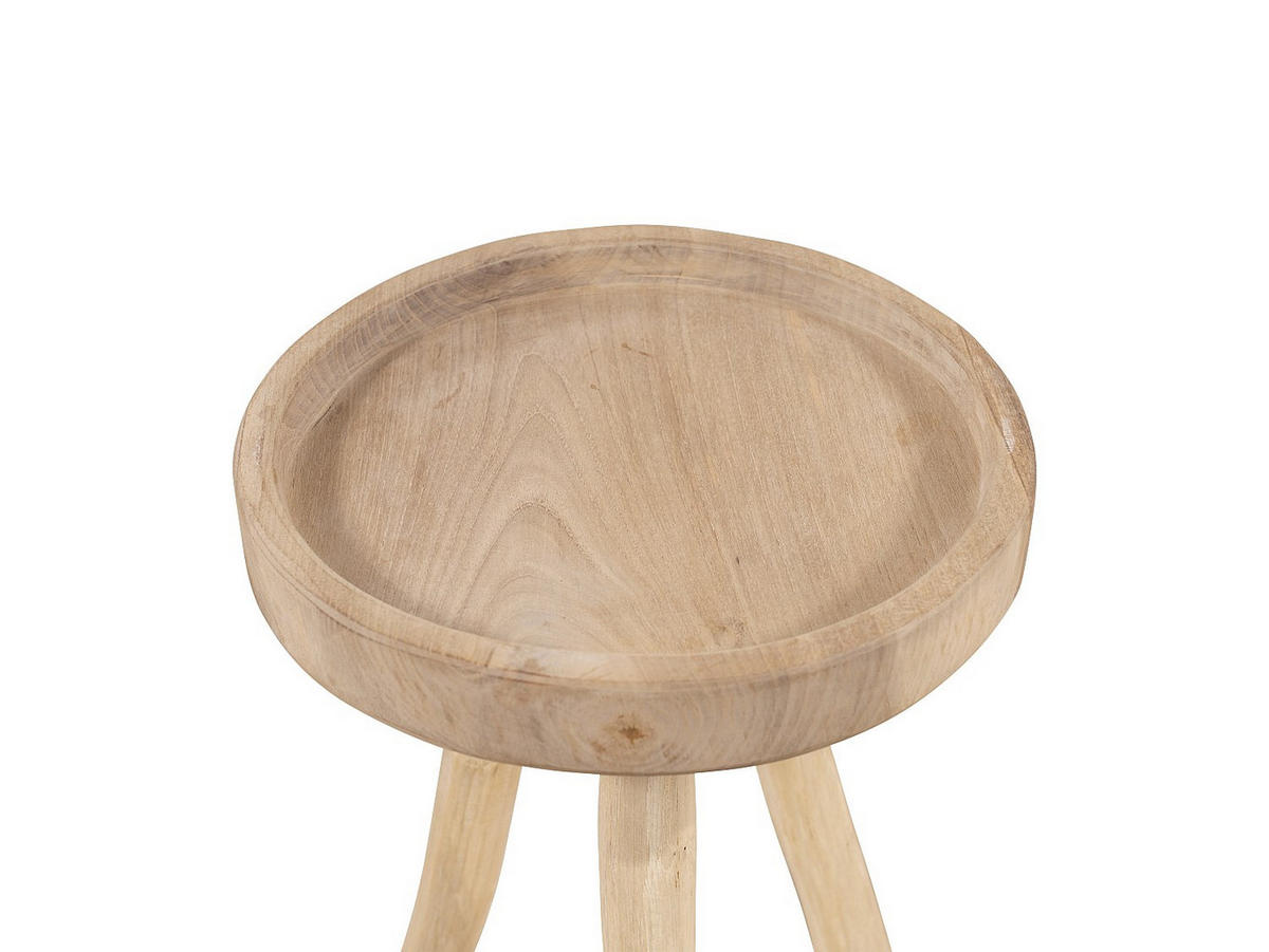 GARTENBEISTELLTISCH - 30 cmcm x 30 cmcm - Holz, Platte - Naturfarben Hell - TULUM - Naturfarben, Holz (30/30/45cm) - Vente-Unique