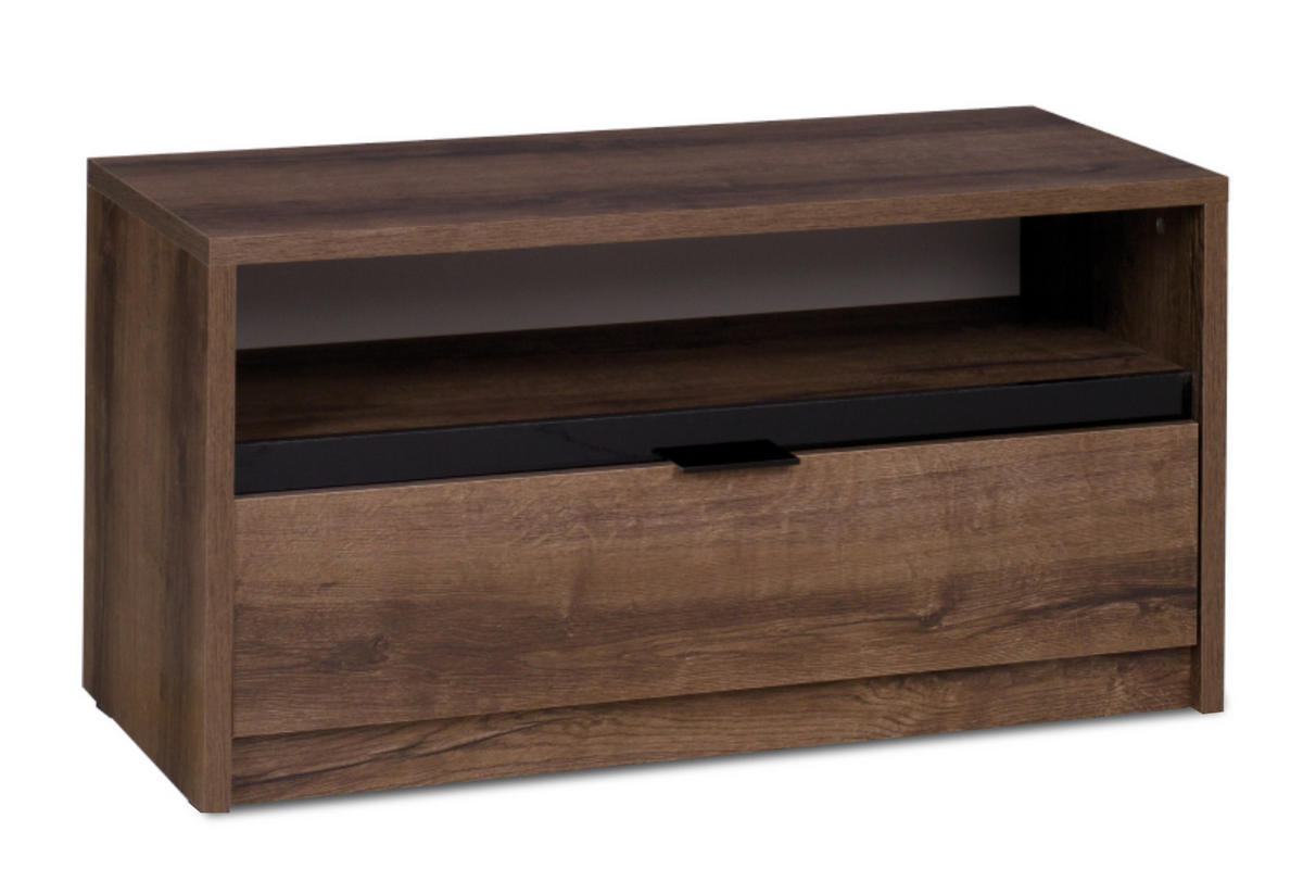 TV-SCHRANK MERO mit Türen und Einlegeböde, Dunkelbraun - Dunkelbraun, Holzwerkstoff (90/46/40cm) - KONSIMO®