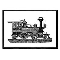 POSTER Vintage Vater A3 Schwarzer Rahmen - Schwarz, Papier (29.7/5/42cm) - Nacnic