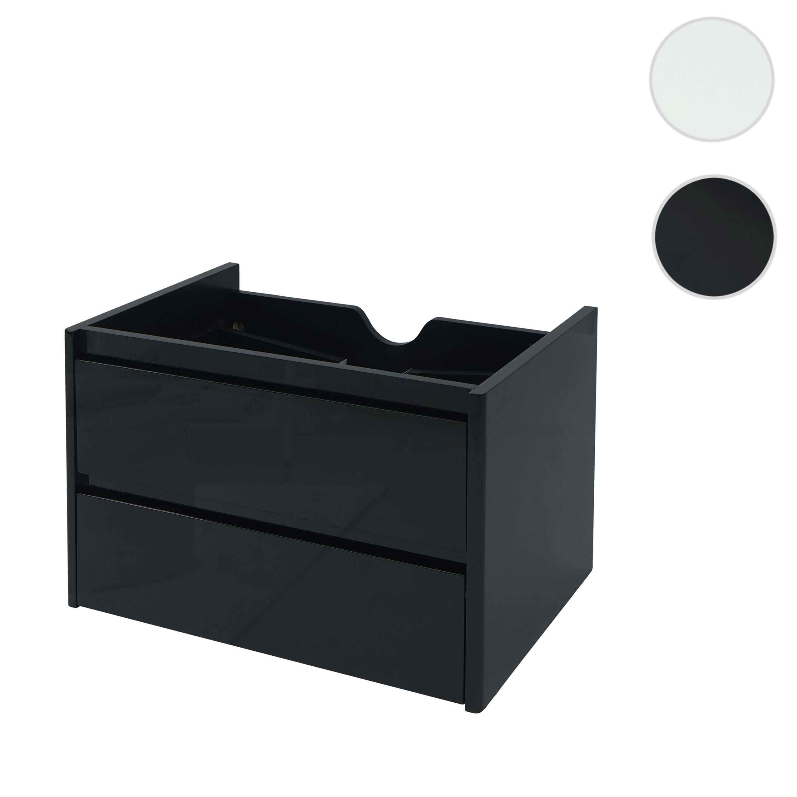 WASCHBECKENUNTERSCHRANK Schwarz - Schwarz, Holz (61/48/47cm) - MCW