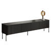 TV-LOWBOARD Vera 190 - Schwarz, Holzwerkstoff/Metall (190/50/40cm) - MIRJAN24