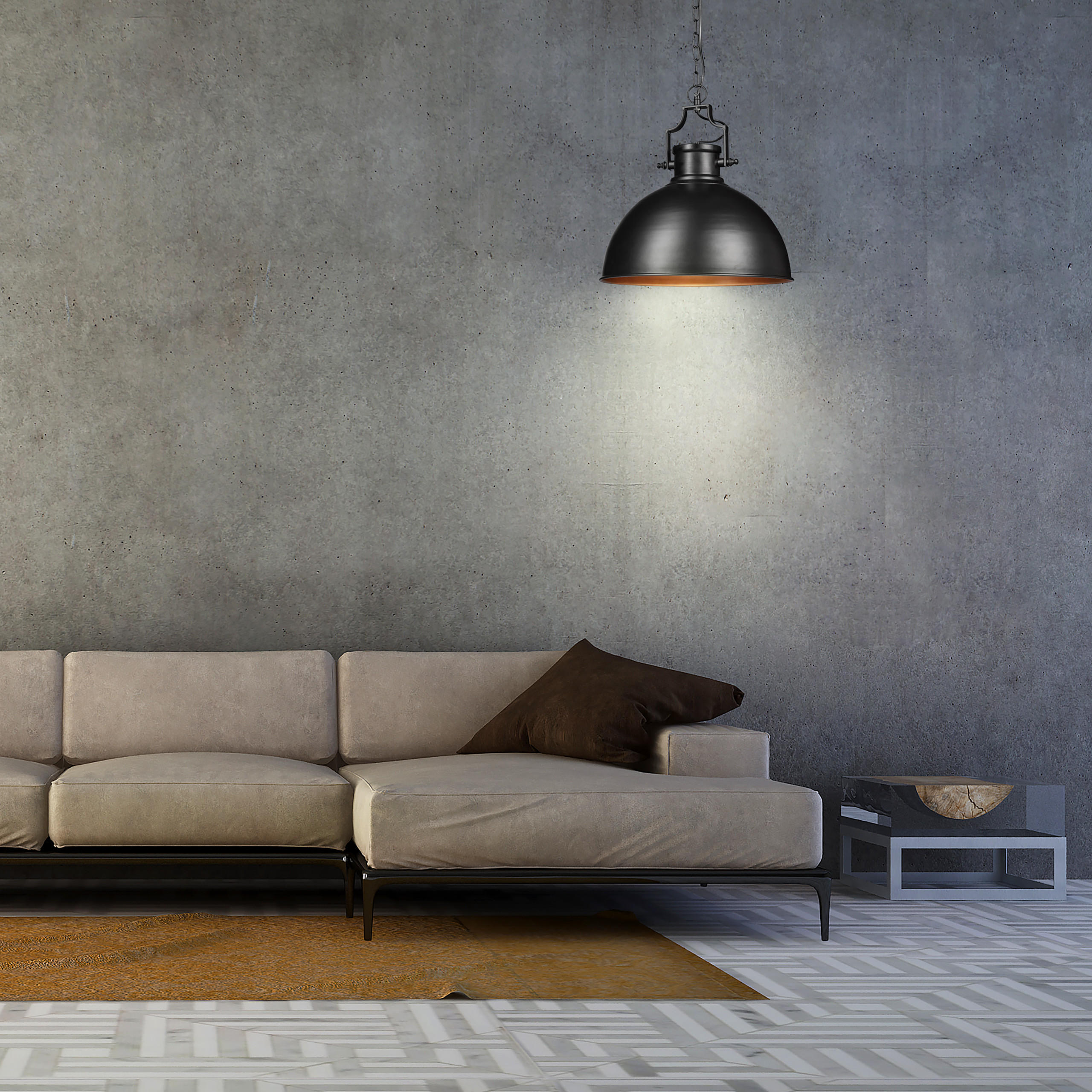 HÄNGELAMPE - Schwarz, Metall (40.5/40.5/155cm) - Relaxdays