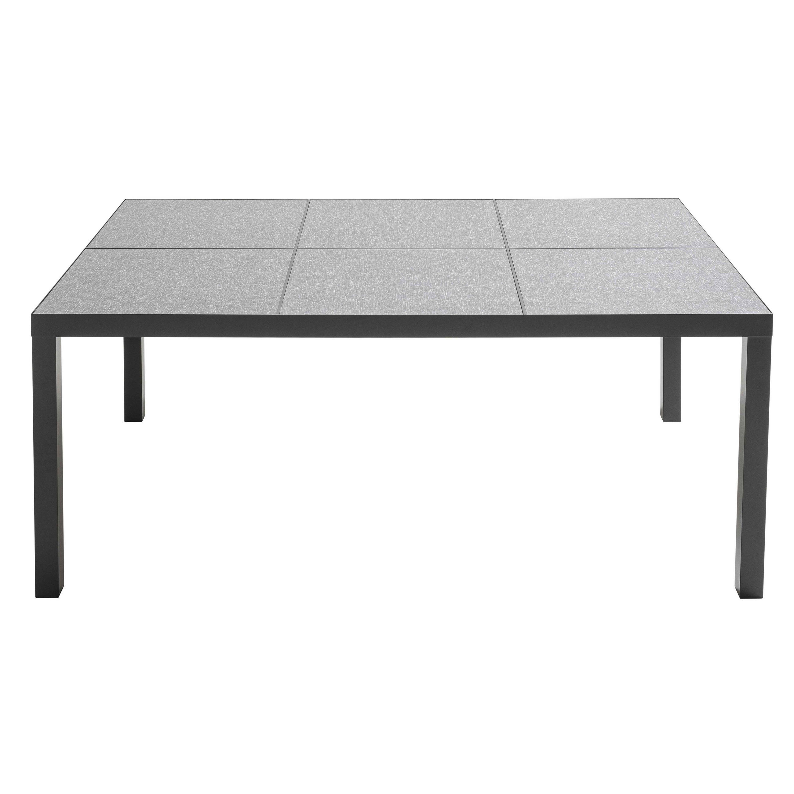 GARTENTISCH ., Grau - Grau, Metall (182/121/74cm) - Oviala