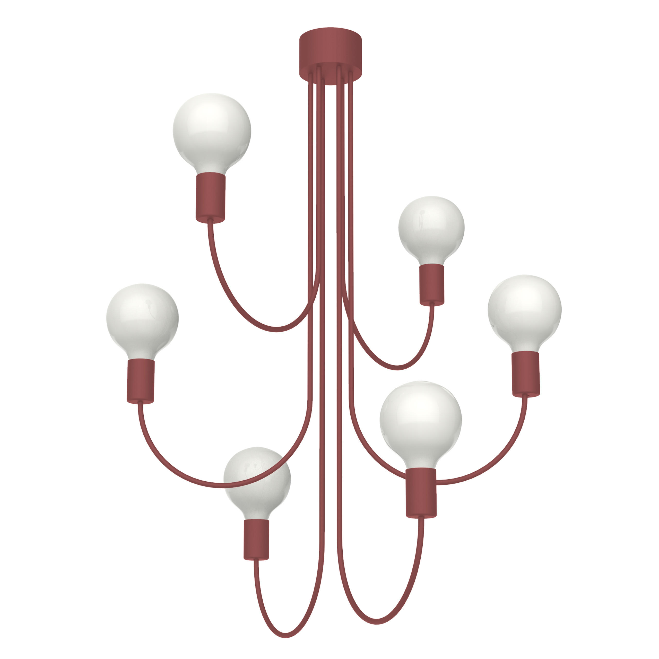 DECKENLEUCHTE - Rot, Metall (60/60/115cm) - Lumicom