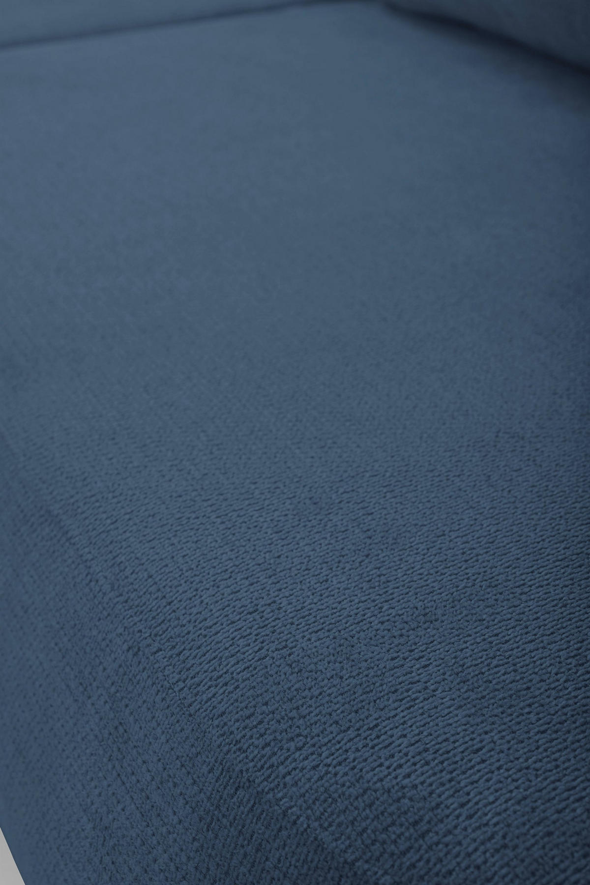 ECKSOFA AMICO L-S Dunkelblau Geflochtener Stoff mit Schlaffunktion - Dunkelblau, Holz (248/174cm) - MASSENO