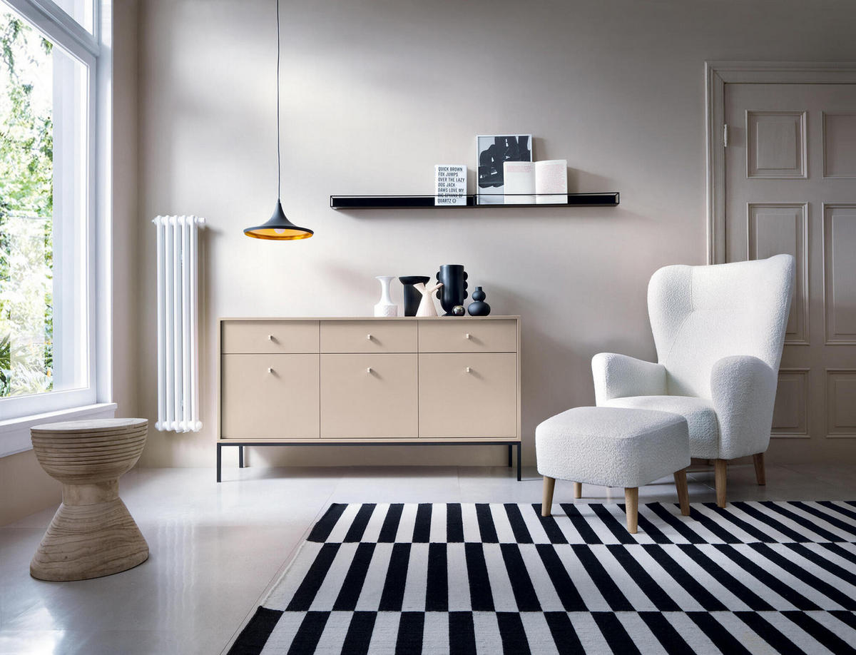 SIDEBOARD MONO Beige 154x39x84 cm - Beige, Holzwerkstoff (154/84/39cm) - FURNLUX