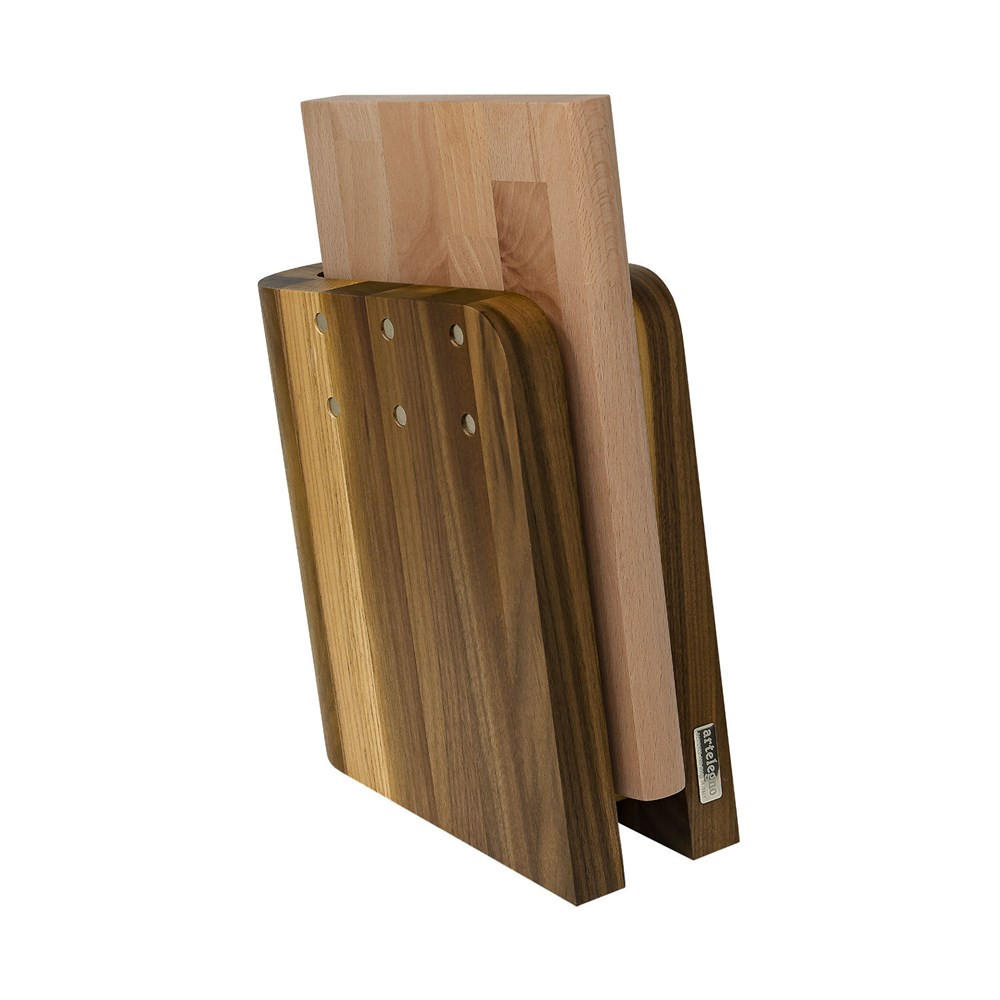MESSERBLOCK Braun 32.5/24/32.5 cm AL86WL - Braun, Holz (24/32.5/32.5cm) - ArteLegno