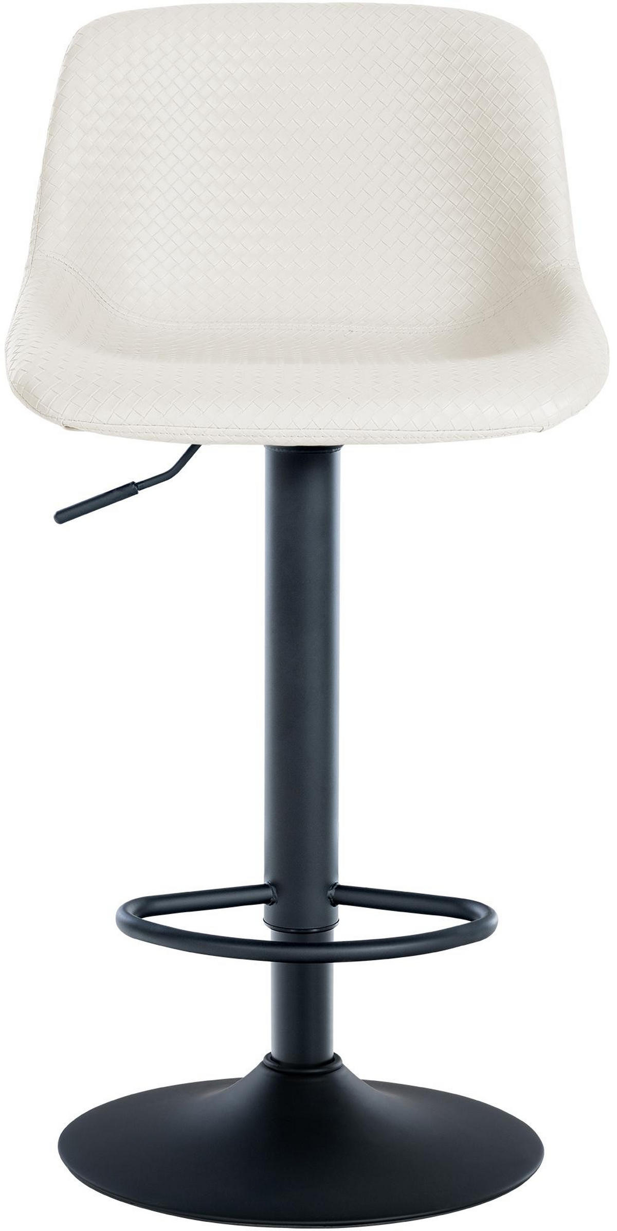 BARHOCKER 2er Set Lederlook creme - Creme/Schwarz, Textil/Metall (43/79/49cm) - CLP