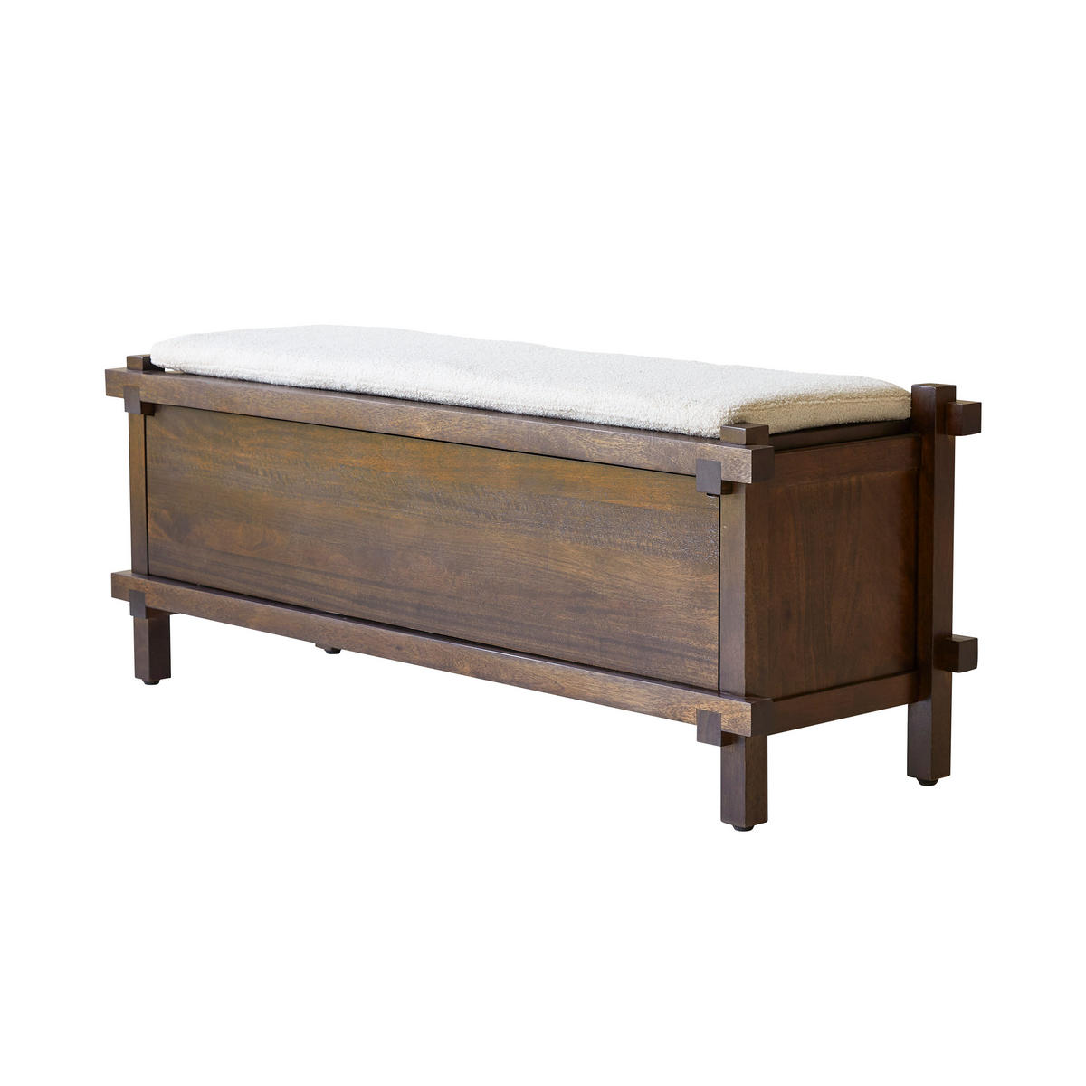 BETT-BANK Arko Braun aus Mango - Braun, Holz (120/48/40cm) - Tikamoon