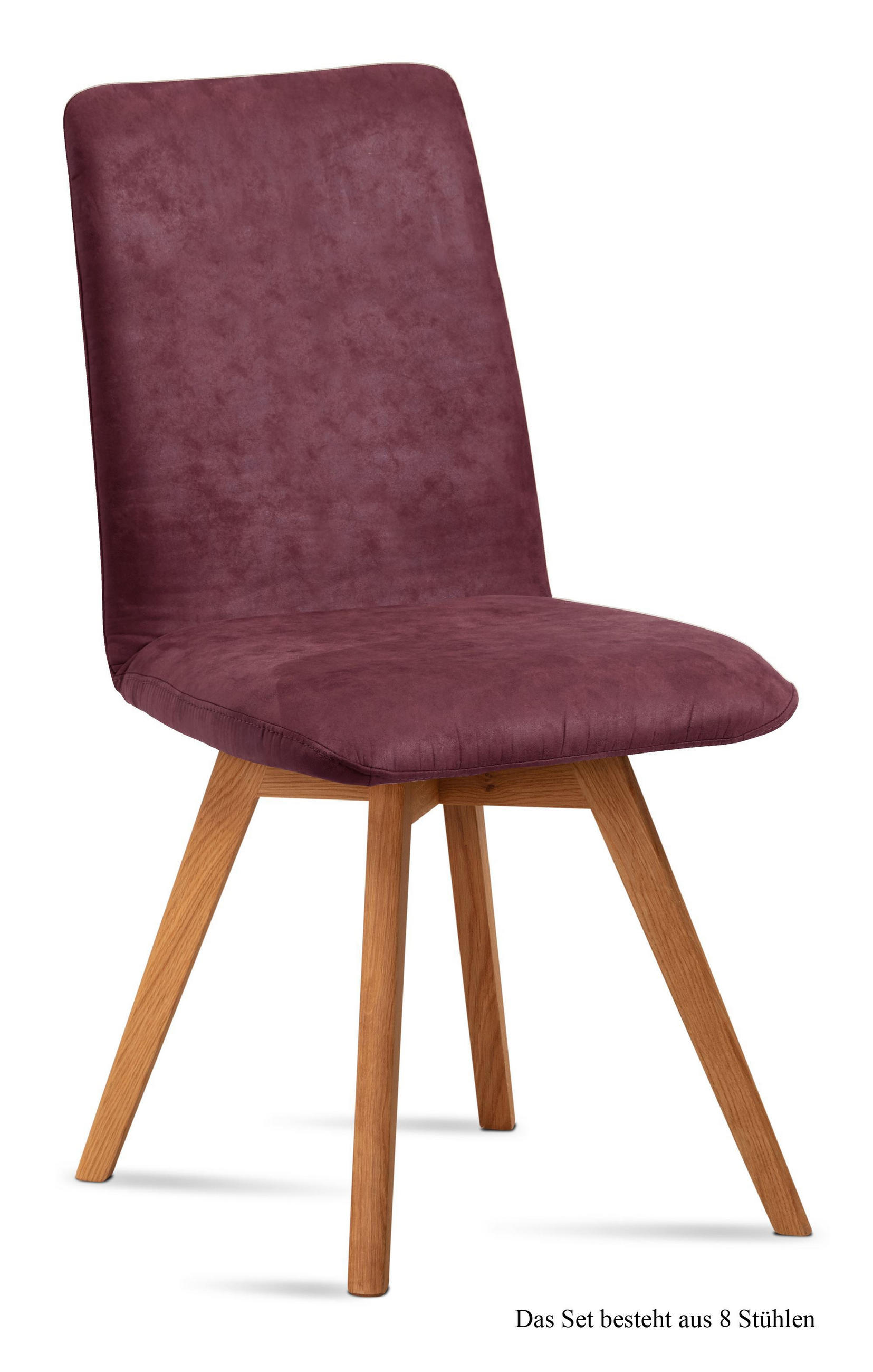 ESSZIMMERSTUHL (8er-Set) Dilga 47x92x60 Schwarz/Marsala - Eichefarben/Brombeere, Kunststoff (60/92/47cm) - 58aufmkessel