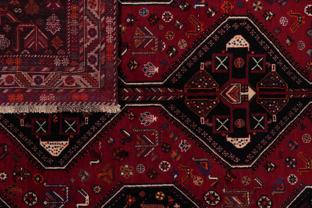 ORIENTTEPPICH handgeknüpft Gashgai Rot 268/177 cm Schurwolle - Rot, Textil (177/268cm) - Looma