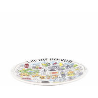 FRÜHSTÜCKSTELLER London in Bunt - 22cm - Multicolor, Keramik (21.8/21.8/2.5cm) - Blond Amsterdam