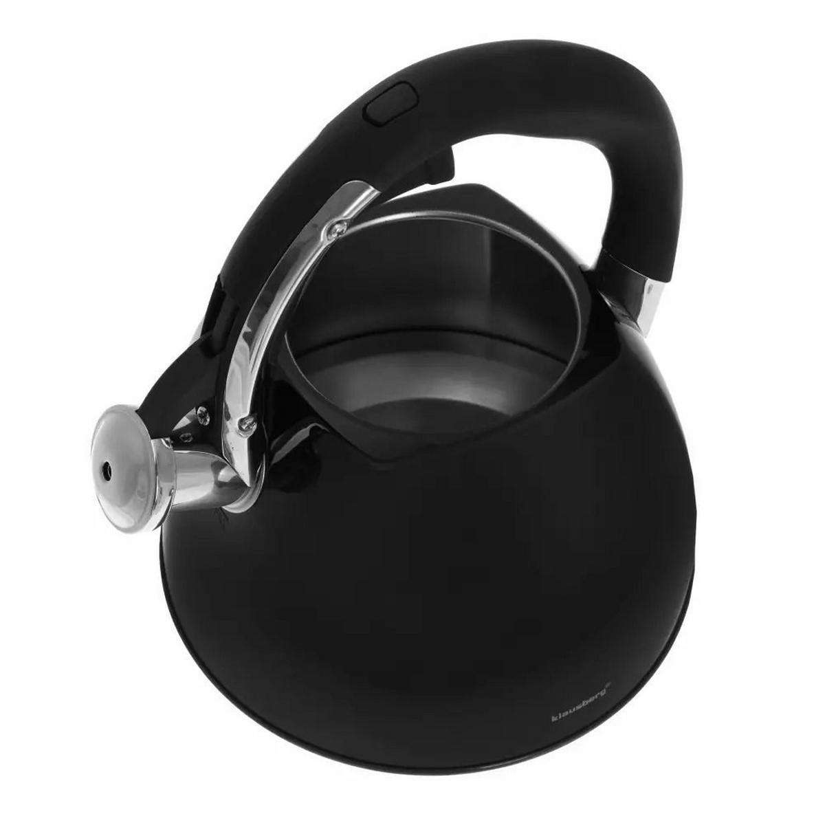 WASSERKESSEL Schwarz 23/16/24.5 cm KB7195 - Schwarz, Metall (23cm) - Klausberg 