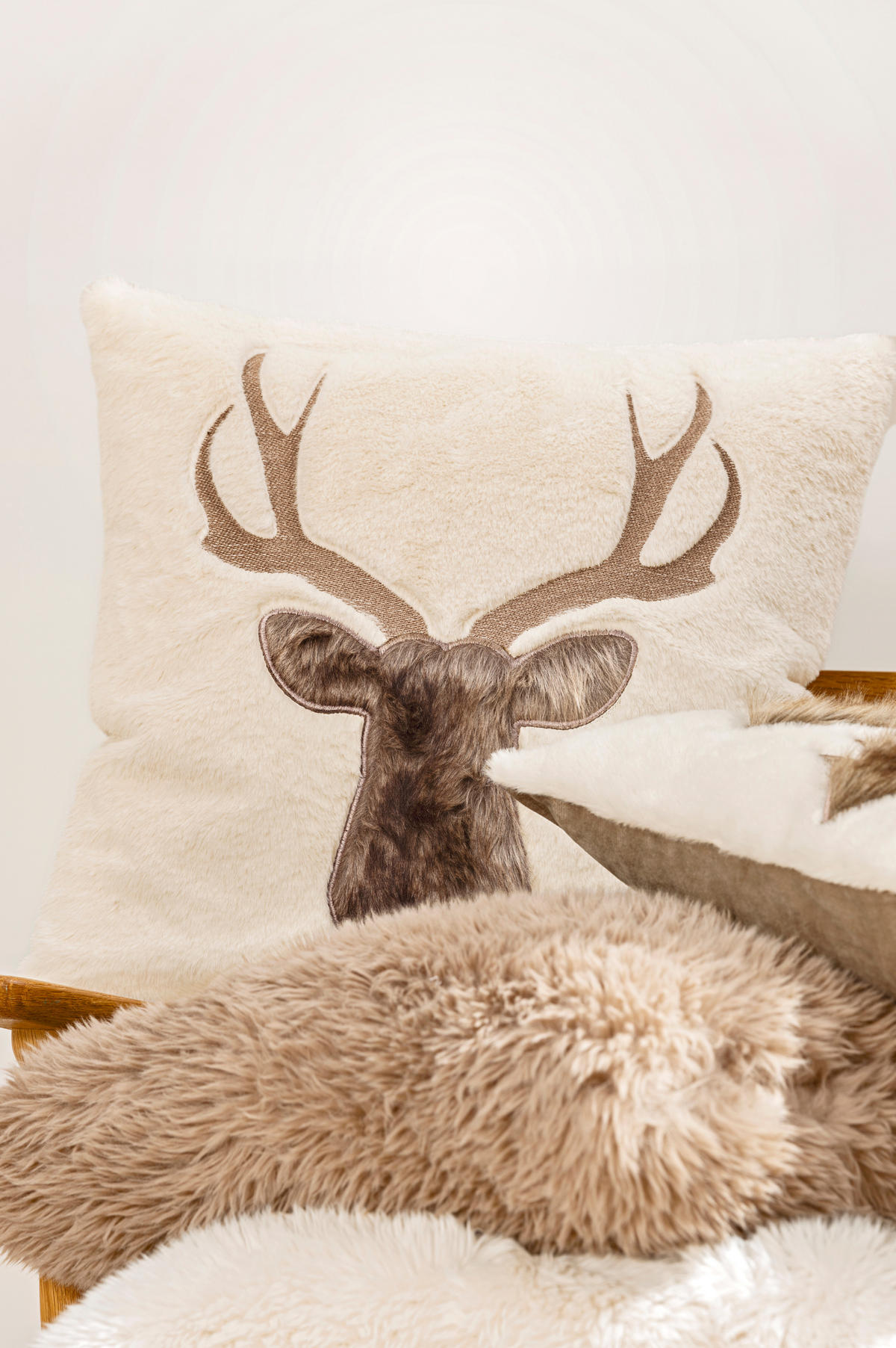 ZIERKISSENHÜLLE WOODIE - Beige, Textil (45/45cm) - Magma Heimtexx