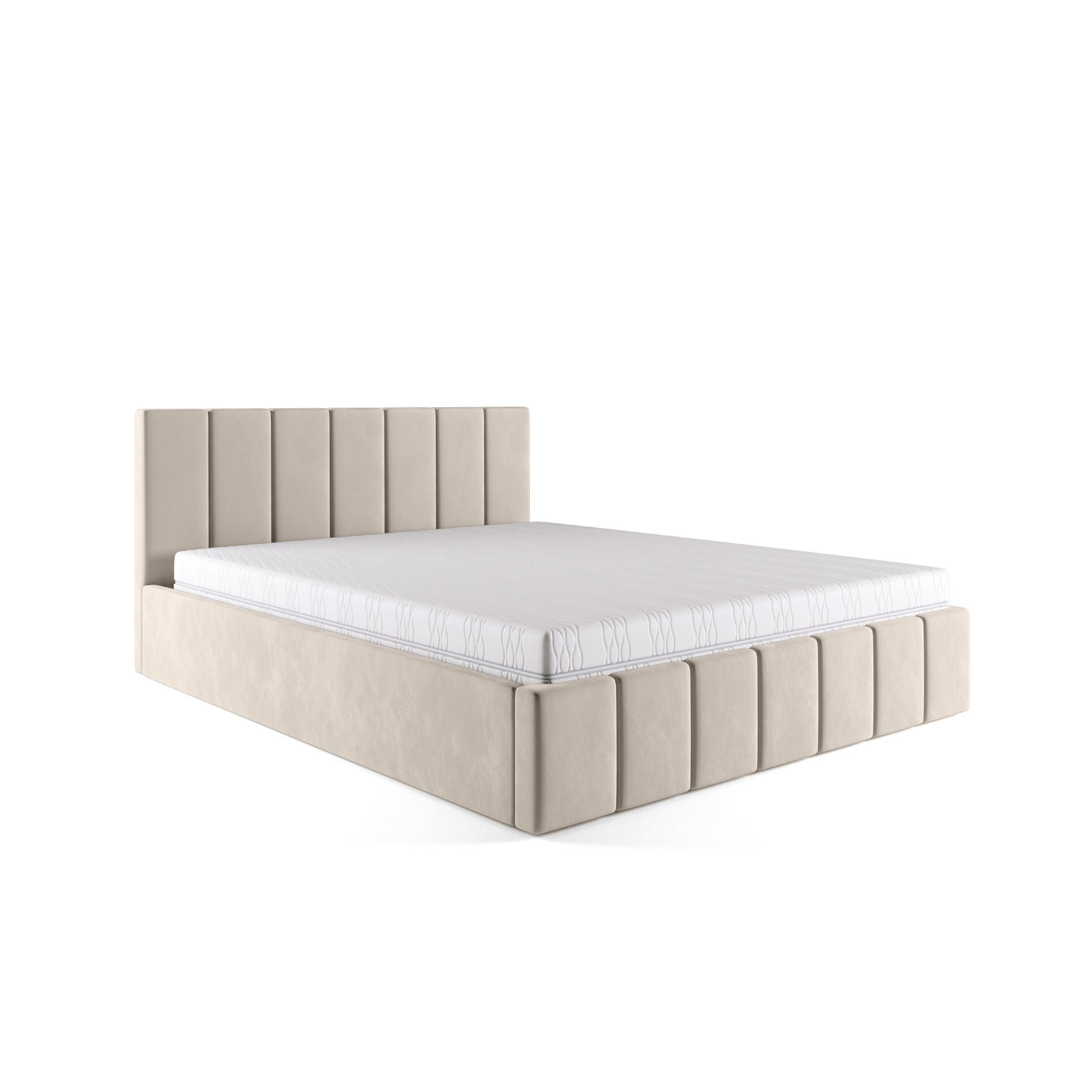POLSTERBETT Doppelbett PESARO 120x200 cm, Creme - Beige, Textil (120/200cm) - Fedve