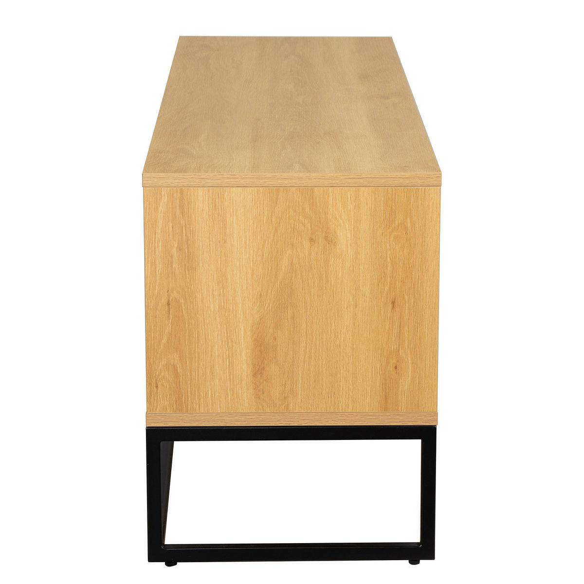 TV-LOWBOARD - Eichefarben/Schwarz, Holzwerkstoff/Kunststoff (160/55/40cm) - home24