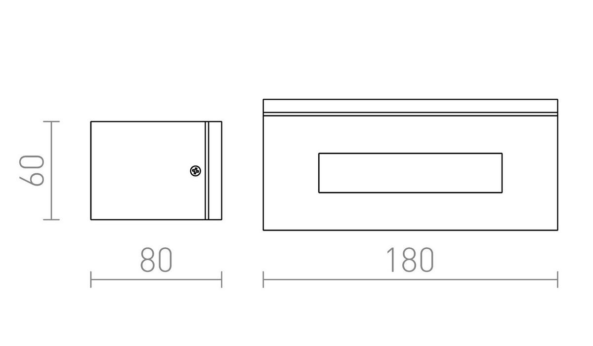 AUSSENLEUCHTE WOOP Weiß 12 W IP54 - Weiß, Metall (8/18/6cm) - Rendl