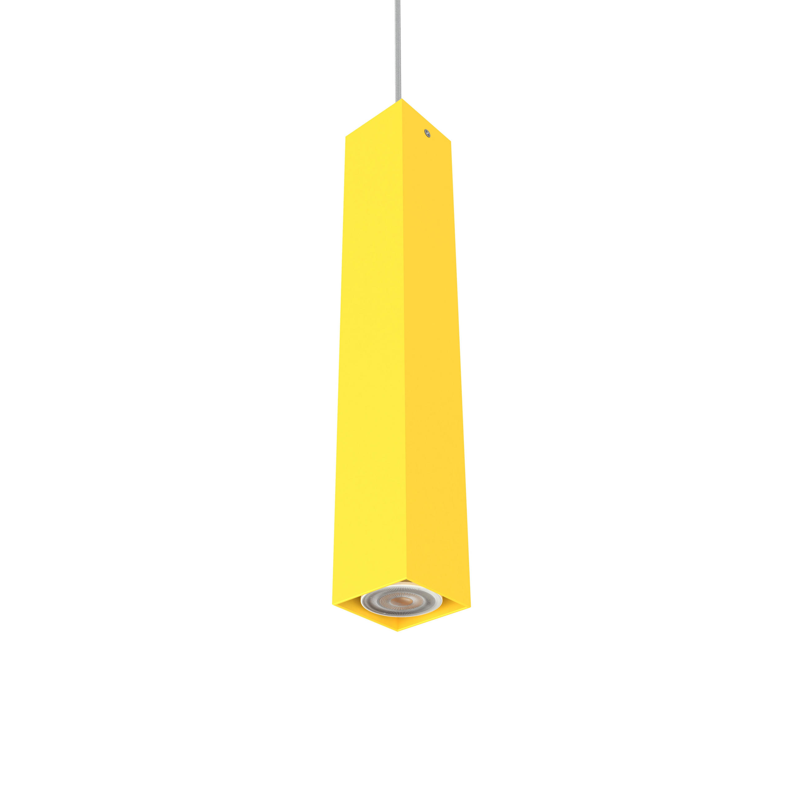 HÄNGELEUCHTE Cube H40 - Gelb, Metall (6/6/40cm) - Lumicom
