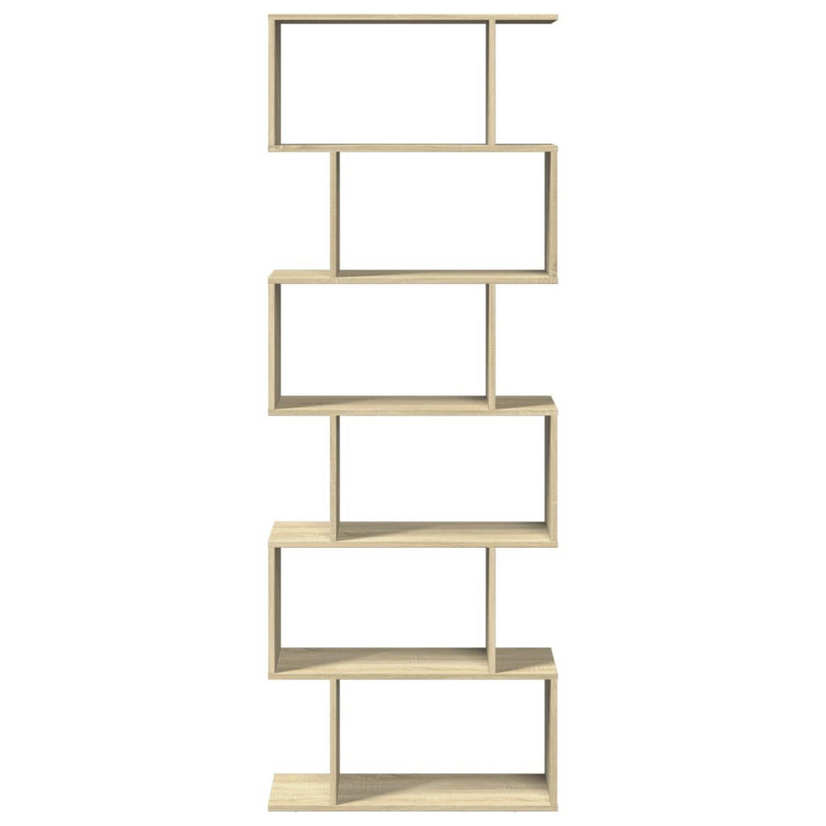 BÜCHERREGAL mit 6 Ebenen 70/24/193 cm aus Holzwerkstoff Sonoma-Eiche Dekor - Sonoma Eiche, Holz (70/193/24cm) - vidaXL
