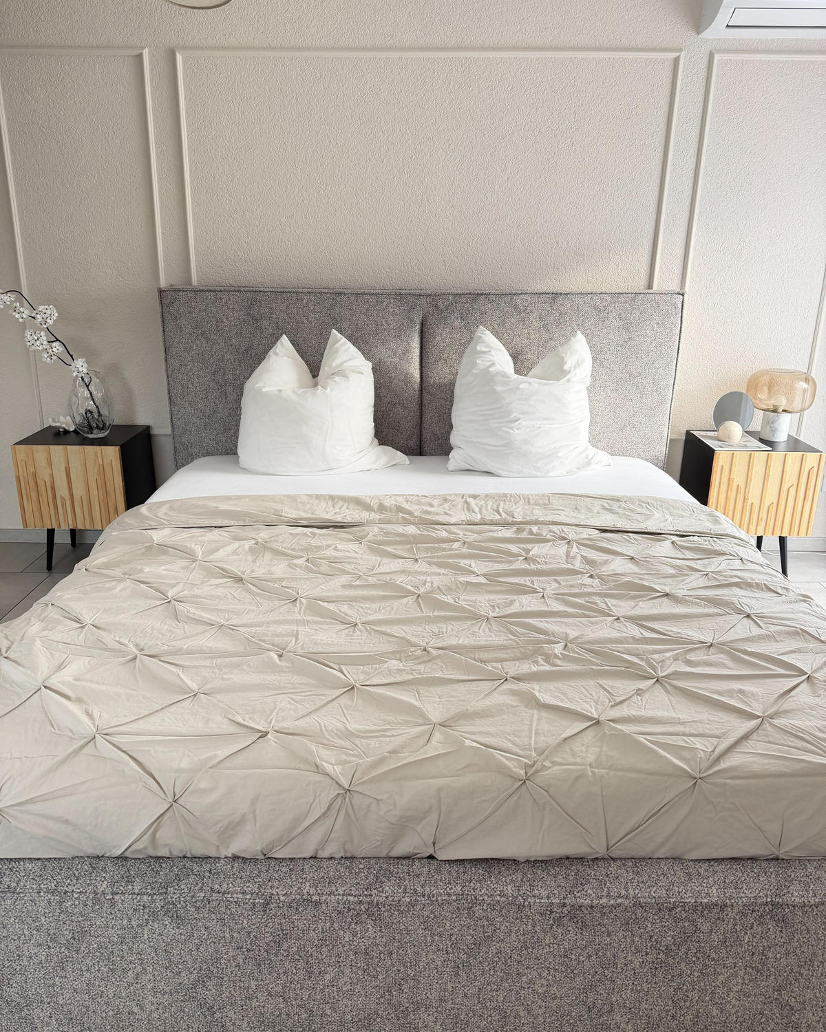 BETT mit Stauraum 180/200 cm Schwarz Moissac - Schwarz/Weiß, Textil (180/200cm) - Beliani