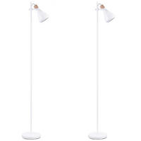 STEHLEUCHTE CORTODI 2-er Set, Weiß - Weiß, Holz/Metall (22/22/156cm) - KONSIMO®