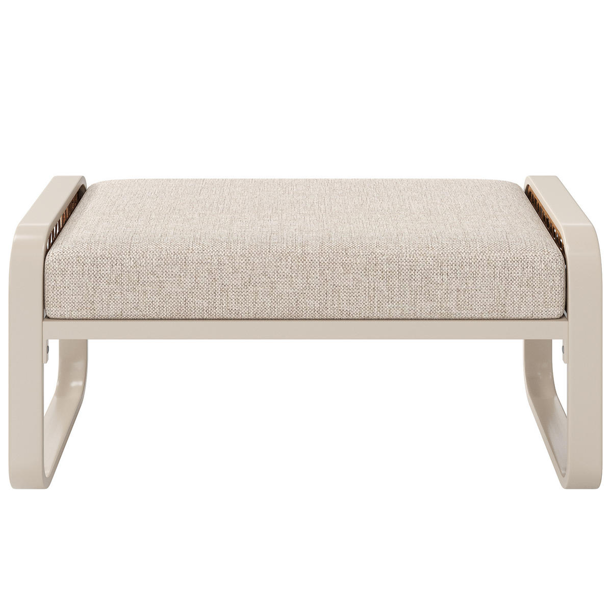 GARTENMÖBEL 178x61x76cm beige aus PE-Rattan - Beige, Metall - Modfu