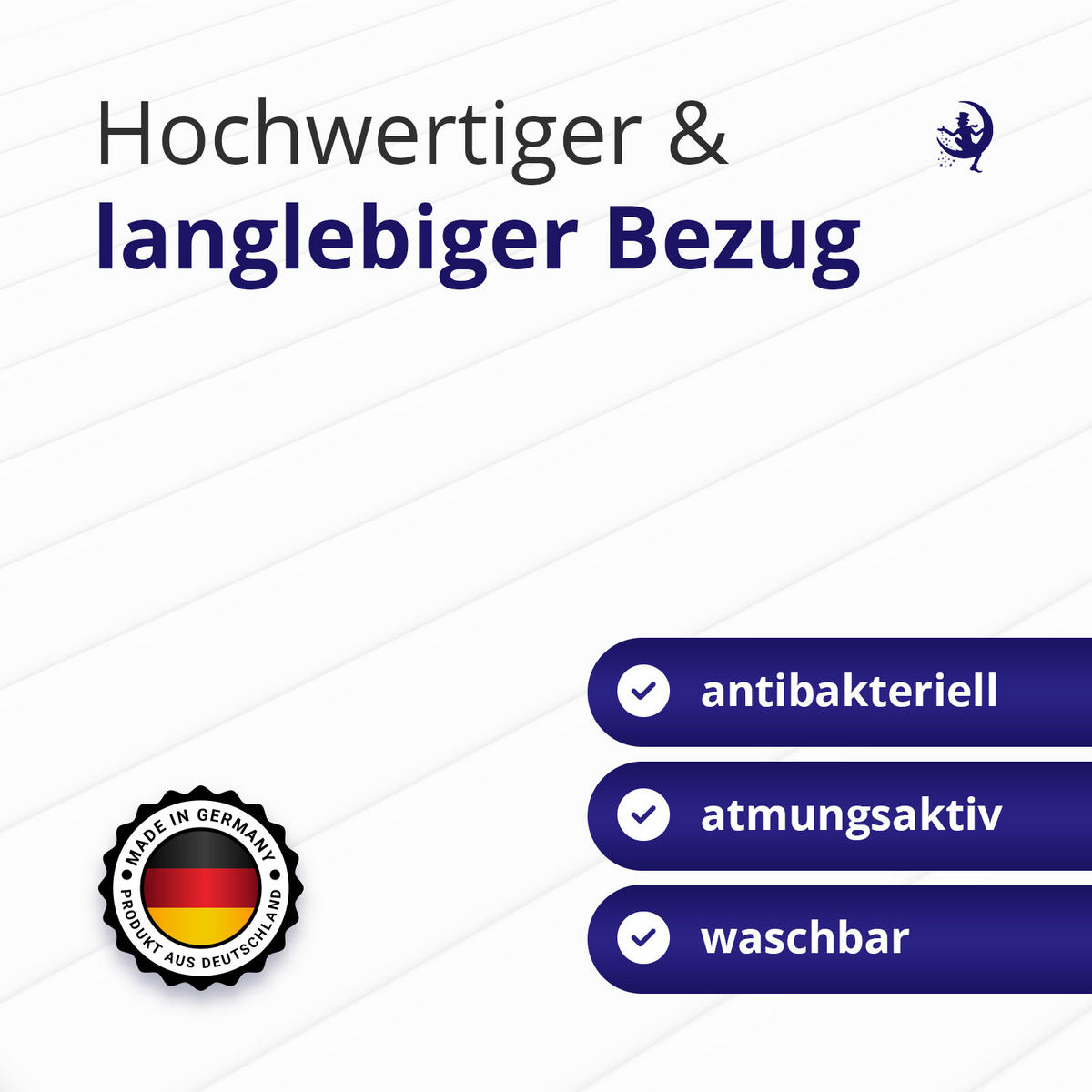 MATRATZE 60x120 cm H2 H3 Höhe 5cm - 7-Zonen Kaltschaummatratze, Wendematratze mit waschbarem Bezug - Weiß, Textil (60/120cm) - Mister Sandman