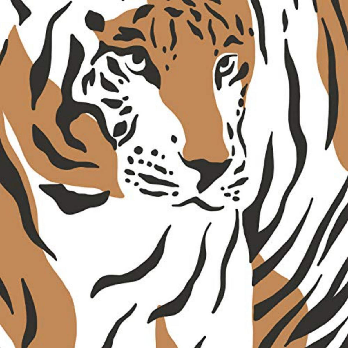 POSTER Set mit 4 tiere Tiger Leopard Tiere, Blumen und Pflanzen des Dschungels A3 Schwarzer Rahmen - Schwarz, Papier (29.7/3cm) - Nacnic