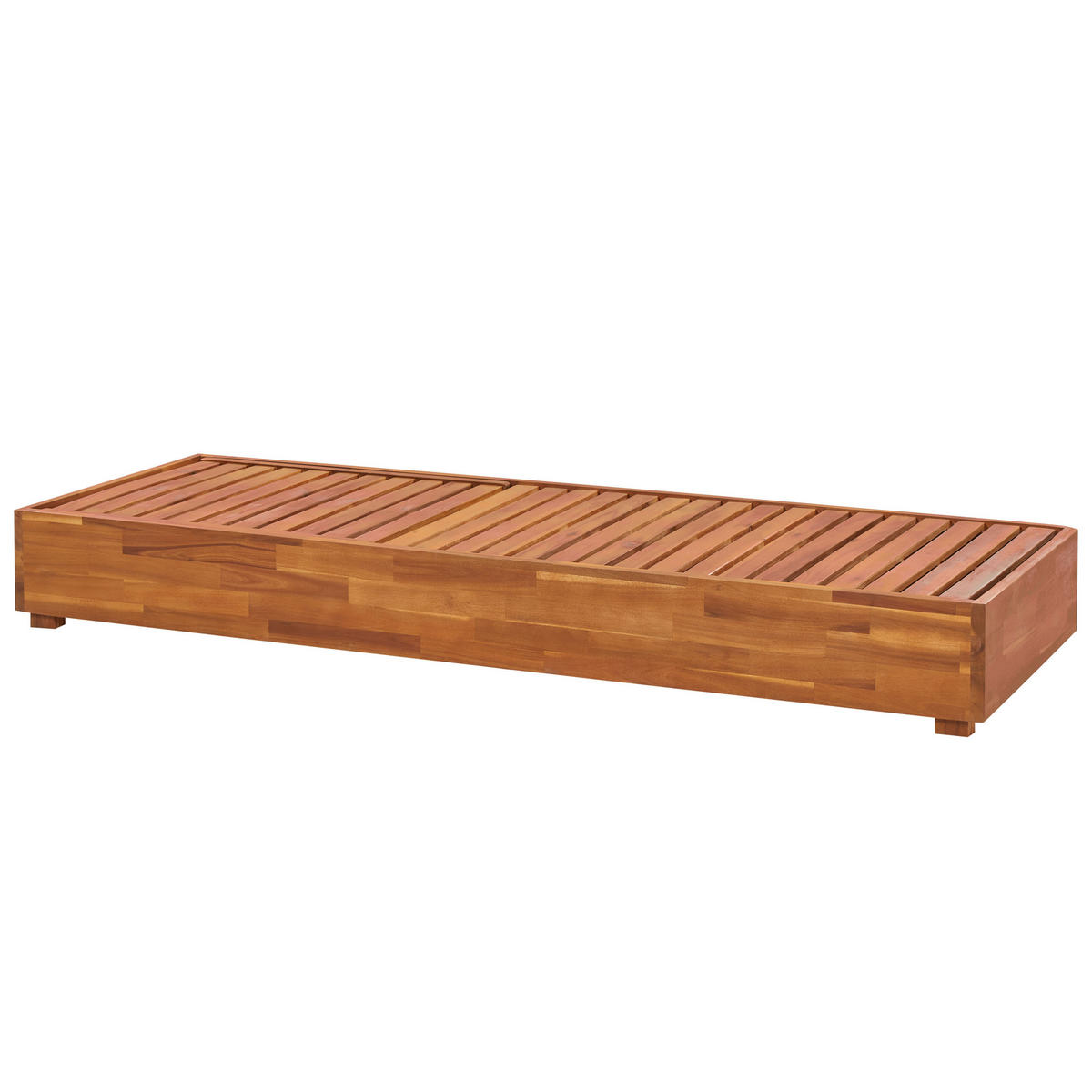 GARTENLIEGE hellbraun Fanano - Hellbraun, Holz (63/23/190cm) - Beliani