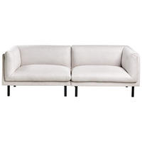 POHOVKA 3-místná Látka Světle béžová Vorgod - béžová, textil (221/76/84cm) - Beliani
