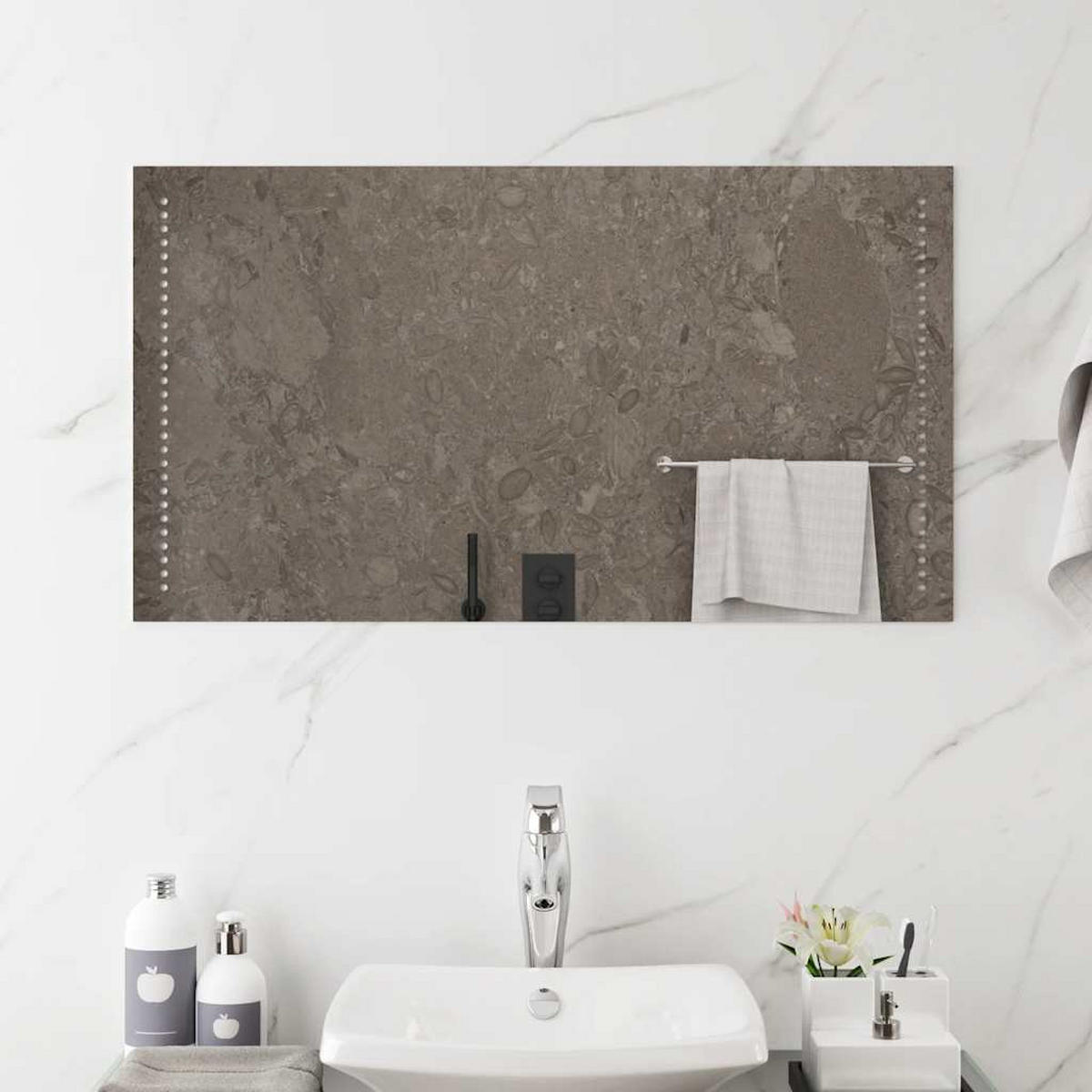 LED-BADSPIEGEL 90x50 cm - Transparent, Glas (50/50/90cm) - furnicato