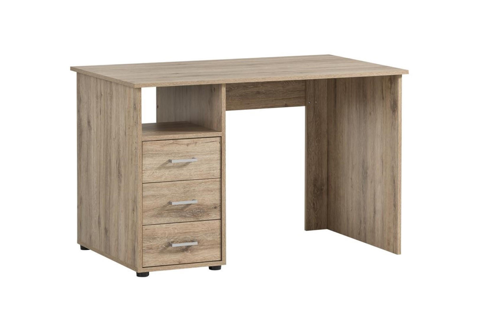 SCHREIBTISCH Fox Small 74x116x70 cm 3 Schubladen Eiche - Grün, Holz (70/116/74cm) - PROREGAL