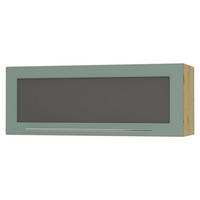 KÜCHENHÄNGESCHRANK Kvantum W4BS/90-AV Mint Matt / Eiche Artisan Matt 90 / 32,5 / 36cm - Eiche Artisan/Mintgrün, Holz/Holzwerkstoff (90/36/32.5cm) - Feldmann-Wohnen