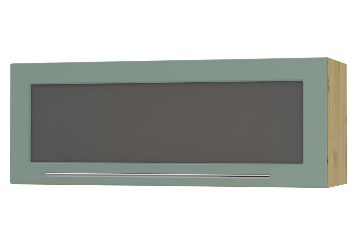 KÜCHENHÄNGESCHRANK Kvantum W4BS/90-AV Mint Matt / Eiche Artisan Matt 90 / 32,5 / 36cm - Eiche Artisan/Mintgrün, Holz/Holzwerkstoff (90/36/32.5cm) - Feldmann-Wohnen